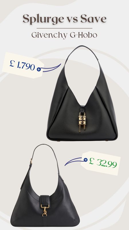 Dupe alert - whether you’re after a luxury timeless staple (hello gorgeous Givenchy hobo) or after an affordable high street bag dupe, this kind of bag with gold hardware detailing is a staple of a classic capsule wardrobe. 
🏷️ black bag, designer bag, luxury fashion, minimal style, fashion trends 2023, hobo bag

#LTKitbag #LTKworkwear #LTKeurope
