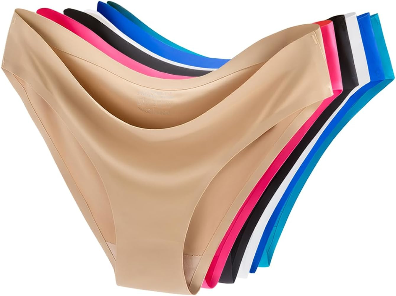 6 Pack Women's Invisible Seamless Bikini Underwear Half Back Coverage Panties | Amazon (US)