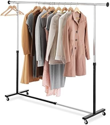 Whitmor Adjustable Rolling Garment Rack | Amazon (US)