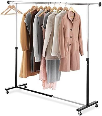 Whitmor Adjustable Rolling Garment Rack | Amazon (US)