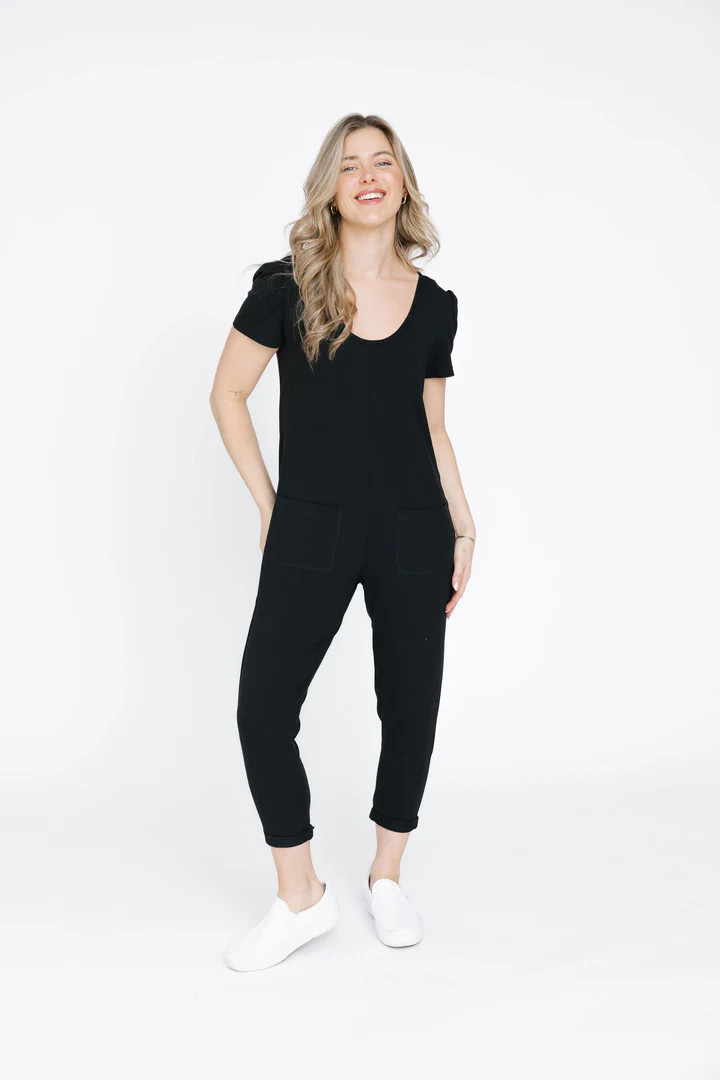 Mae Romper in Midnight Black | SMASH+TESS CA