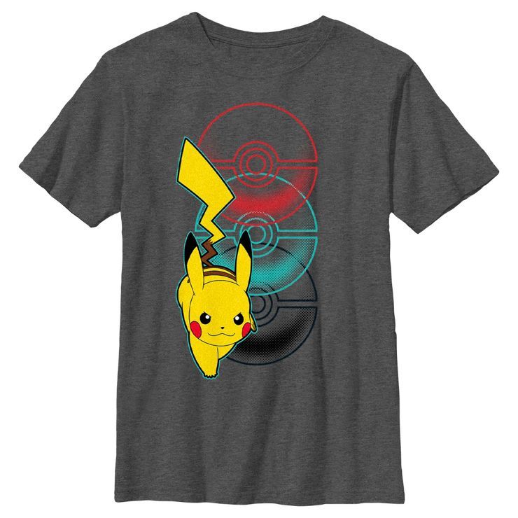 Boy's Pokemon Pikachu Poke Balls T-Shirt | Target