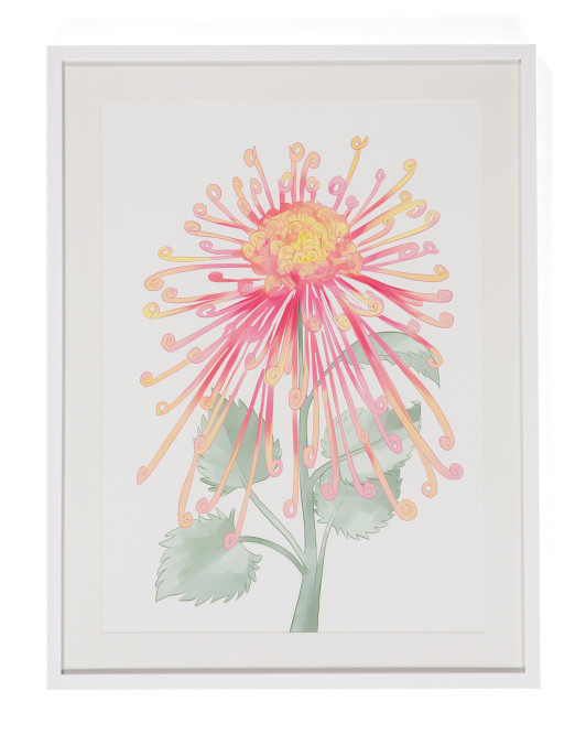 26x34 Tubular Chrysanthemum On Textured Paper Wall Art | Home | Marshalls | Marshalls