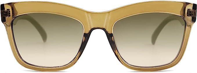 SOJOS Trendy Cat Eye Sunglasses for Women UV400 Polarized Lens Thick Frame Sunnies SJ2254 | Amazon (US)