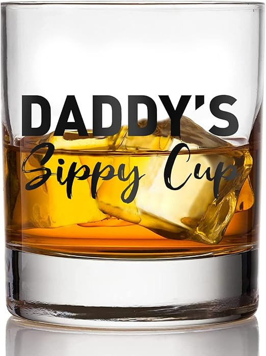 COVLUROTO Fathers Day Dad Gifts from Daughter Wife - 11 OZ Whiskey Glass for New Dad Husband Boyf... | Amazon (US)