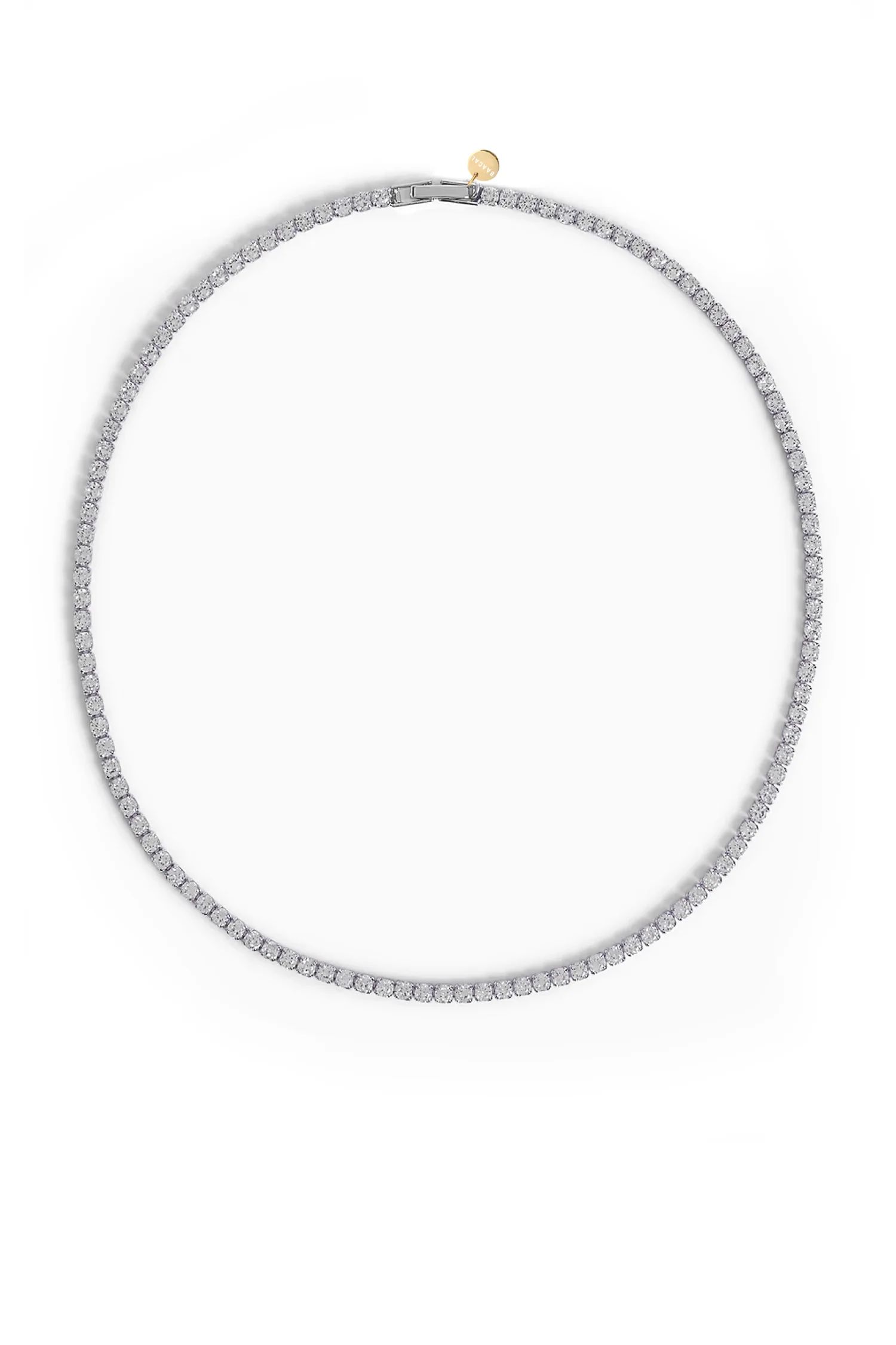 Tennis Necklace- 14K white gold plated | BAACAL Limited, LLC