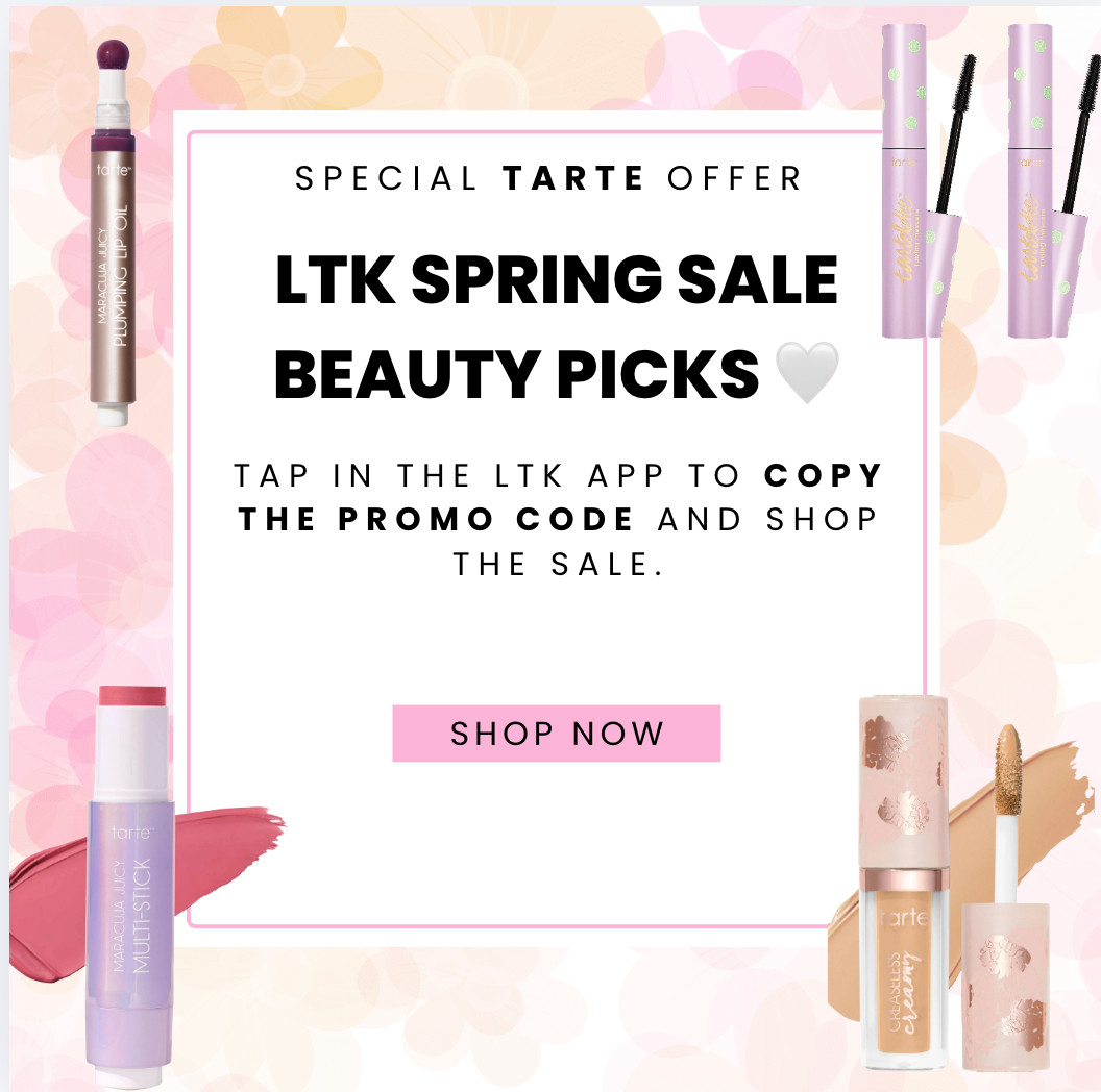 LTK Spring Sale beauty picks 🤍

These are my favorite Tarte products I always repurchase:

Follow me & Tap in the LTK app to copy the promo code and shop the sale. 

 #LTKSpringSale #LTKSaleAlert #LTKBeauty