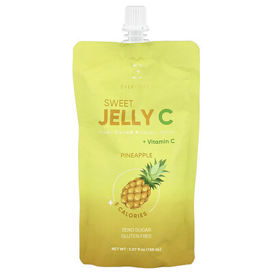 Everydaze, Sweet Jelly C, Plant Based Konjac Jelly, Pineapple, 5.07 fl oz (150 ml) | iHerb