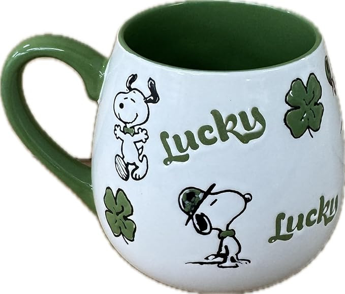 Peanuts Belly Mug St. Patrick's Day, Shamrocks, Leprechauns (Lucky) | Amazon (US)