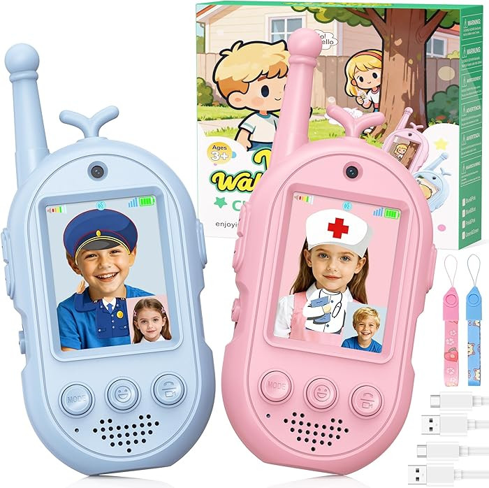 Video Walkie Talkies for Kids-2 Pack, Kids Walkies Talkies with Voice Changer & Sticker Effect, R... | Amazon (US)