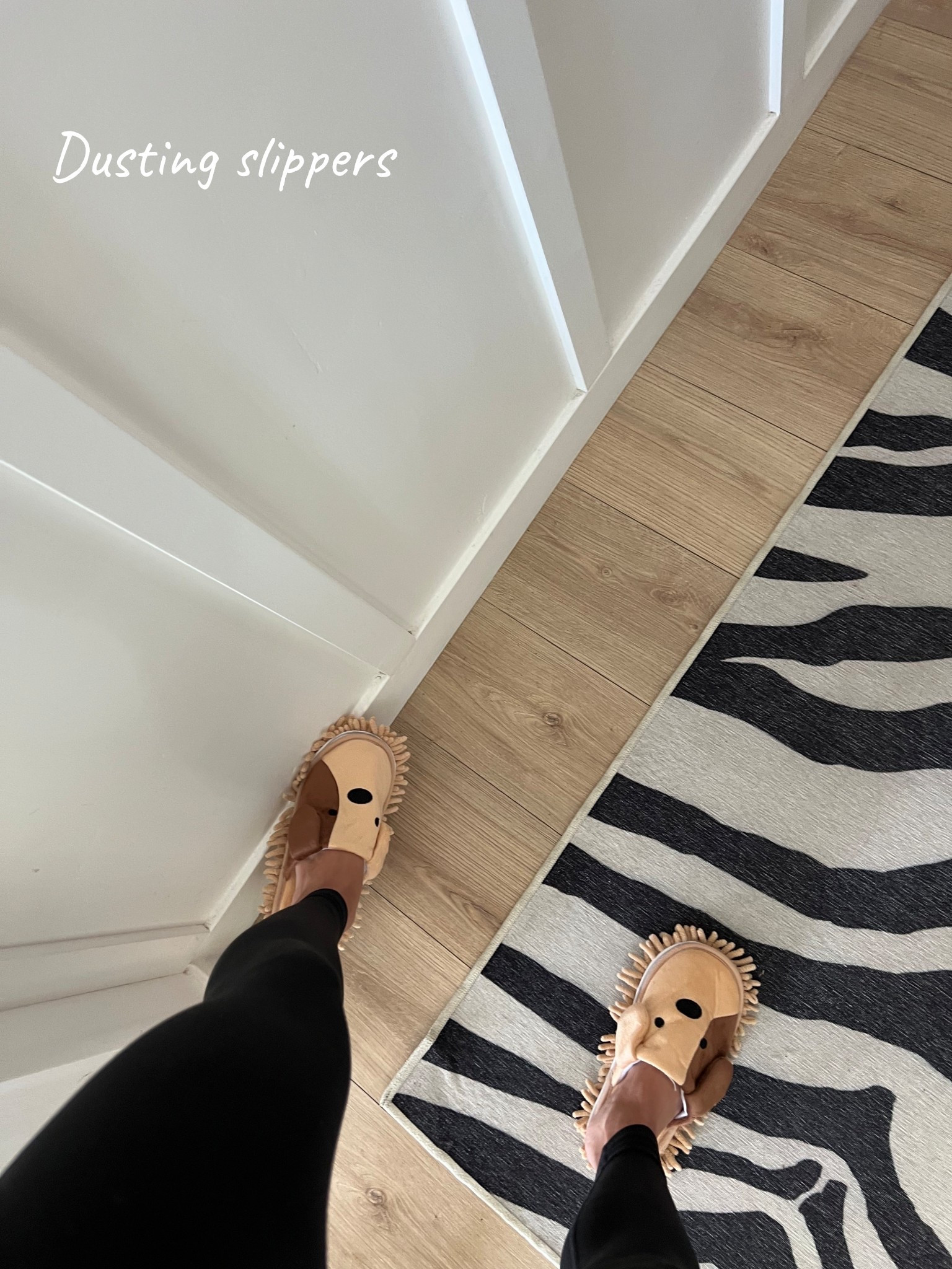 Pro cleaning tip wear mopping slippers to dust baseboards and clean floors 😂😂😂￼

#LTKstorytime #LTKHome #LTKActive