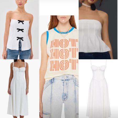 Todays picks 🤍🤍
Best selling tee 
Peplum tops and summer dresses 