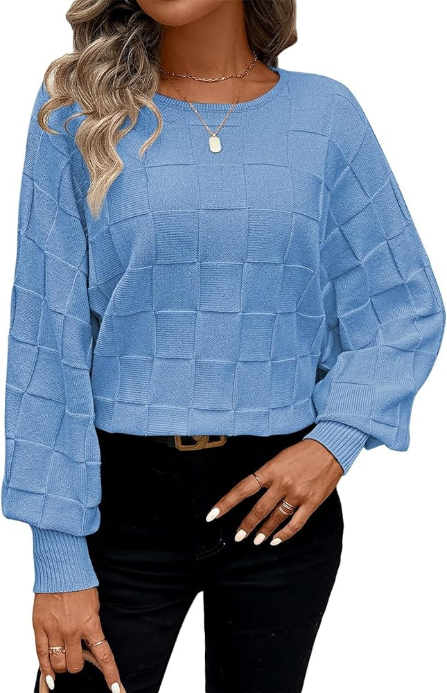 Pink Queen Women's Fall Sweaters 2024 Casual Long Batwing Sleeve Oversized Crewneck Pullover Wint... | Amazon (US)