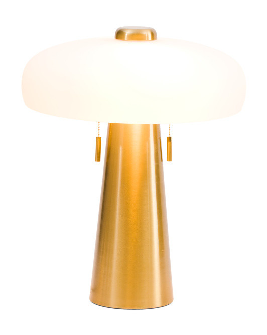 19in Glass Metal Table Lamp | Bedroom | Marshalls | Marshalls
