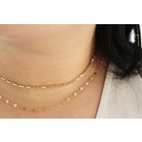 Long Box Chain Necklace - Dainty Gold Filled Simple Gift For Her Layering 14K | Etsy (CAD)