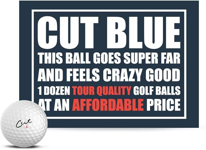 Cut Blue Golf Balls, 4 Piece Urethane (One Dozen) | Amazon (US)