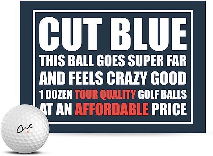 Cut Blue Golf Balls, 4 Piece Urethane (One Dozen) | Amazon (US)