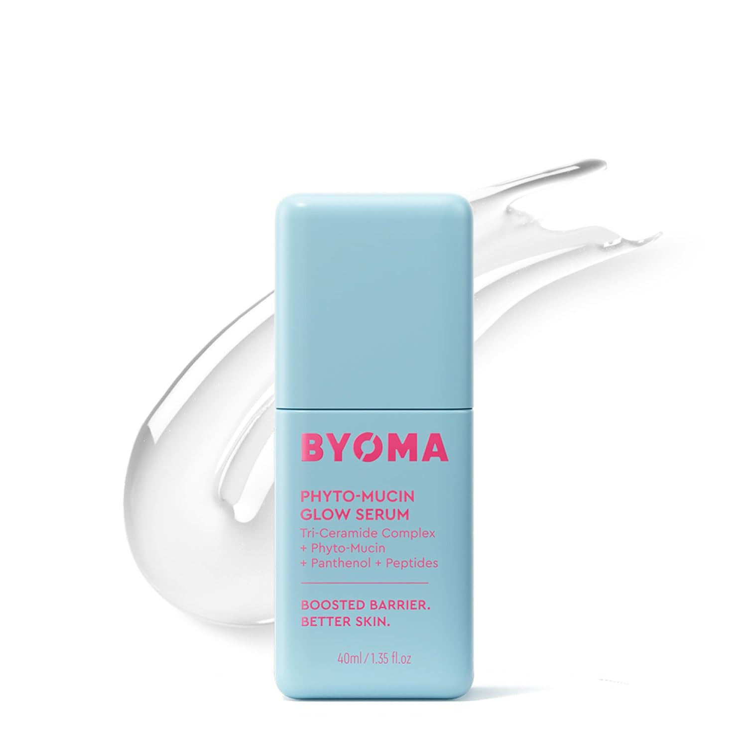 BYOMA Phyto-Mucin Glow Serum - Mucin Face Serum for Glass Skin - Plumps, Primes + Hydrates - Flawless Primer and Makeup Base - Strengthens Skin Barrier - 1.35 fl.oz | Amazon (US)