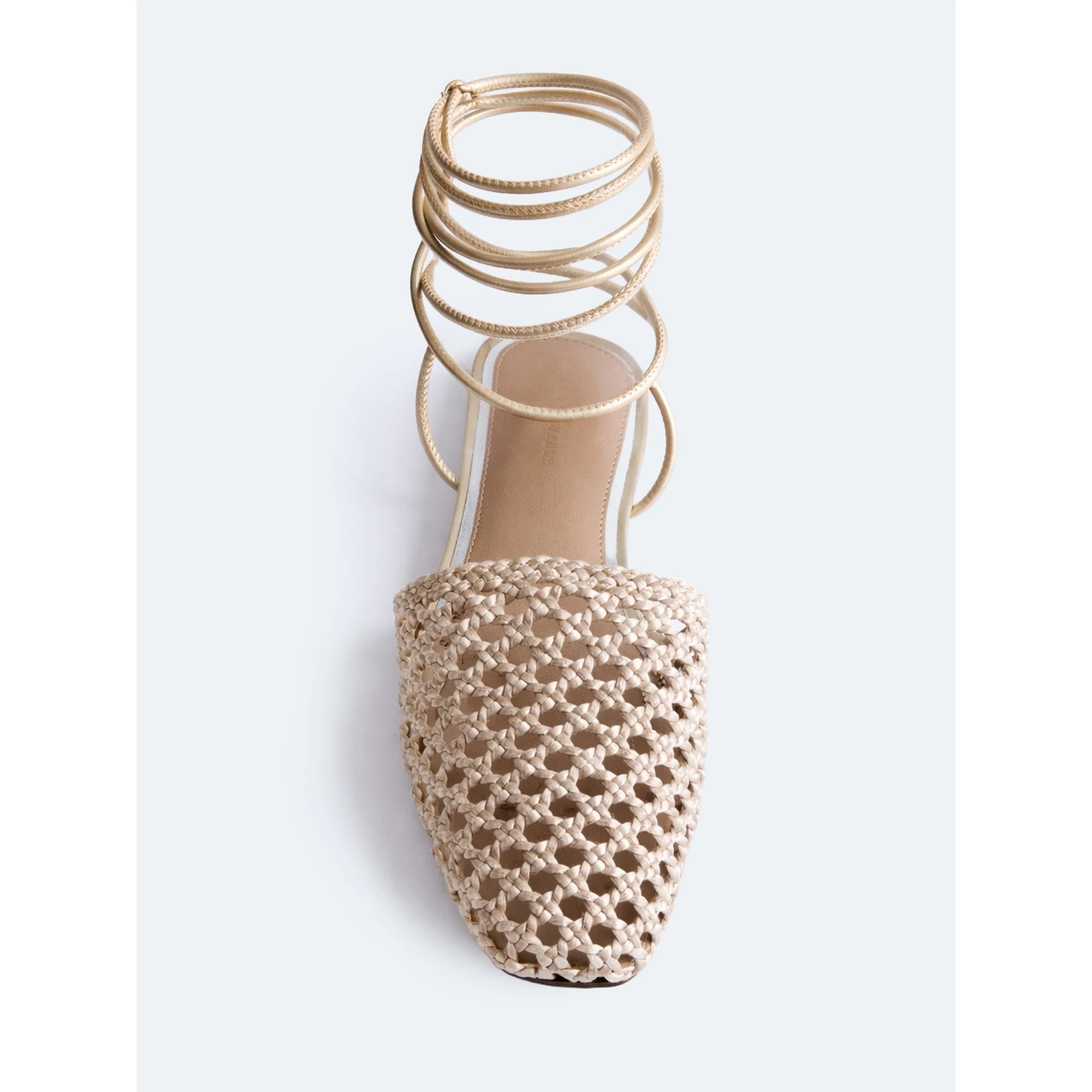 Free Assembly Women's Woven Wrap Slide Flats | Walmart (US)