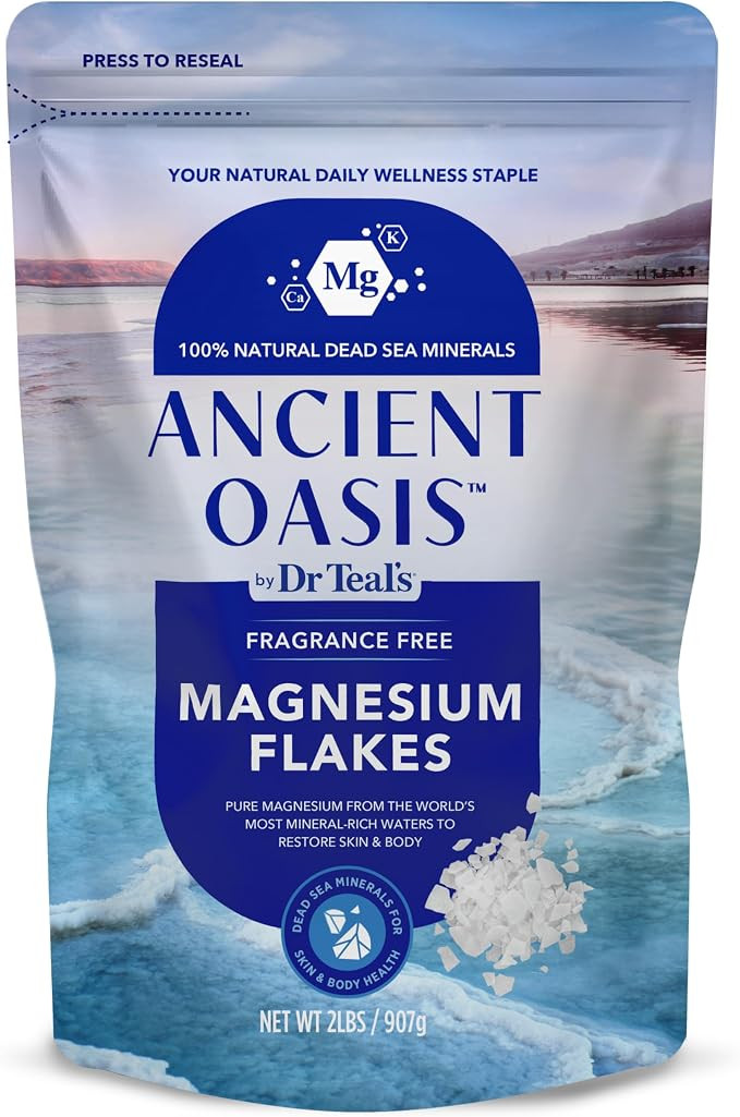 Amazon.com : Ancient Oasis by Dr Teal's Magnesium Flakes, Fragrance Free, 2 lbs : Health & Househ... | Amazon (US)