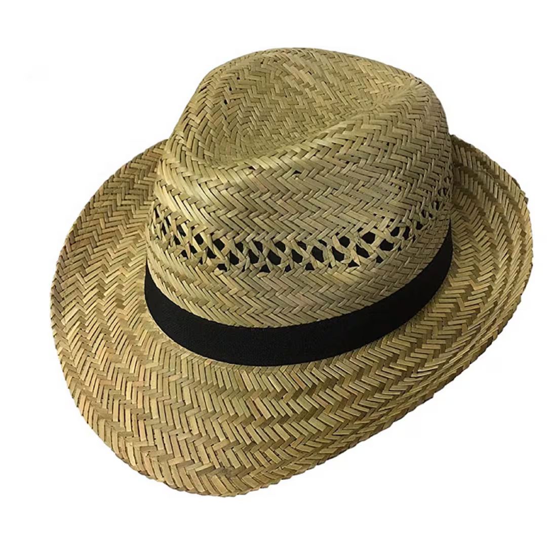 Unisex Straw Trilby Summer Hat, Recycled Eco Friendly - Etsy UK | Etsy (UK)