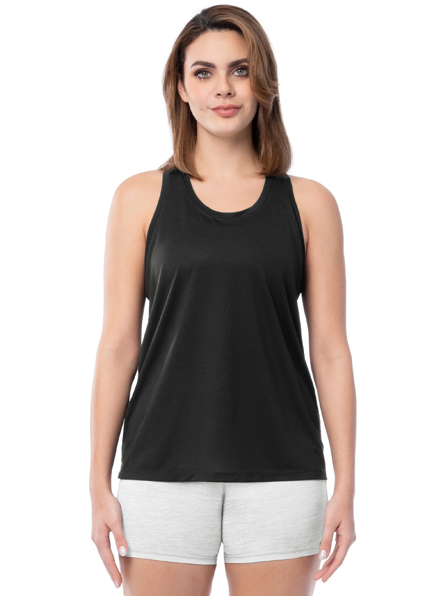 Athletic Works Women's Core Active Texture Knit Racerback Tank Top, Sizes XS-XXXL | Walmart (US)
