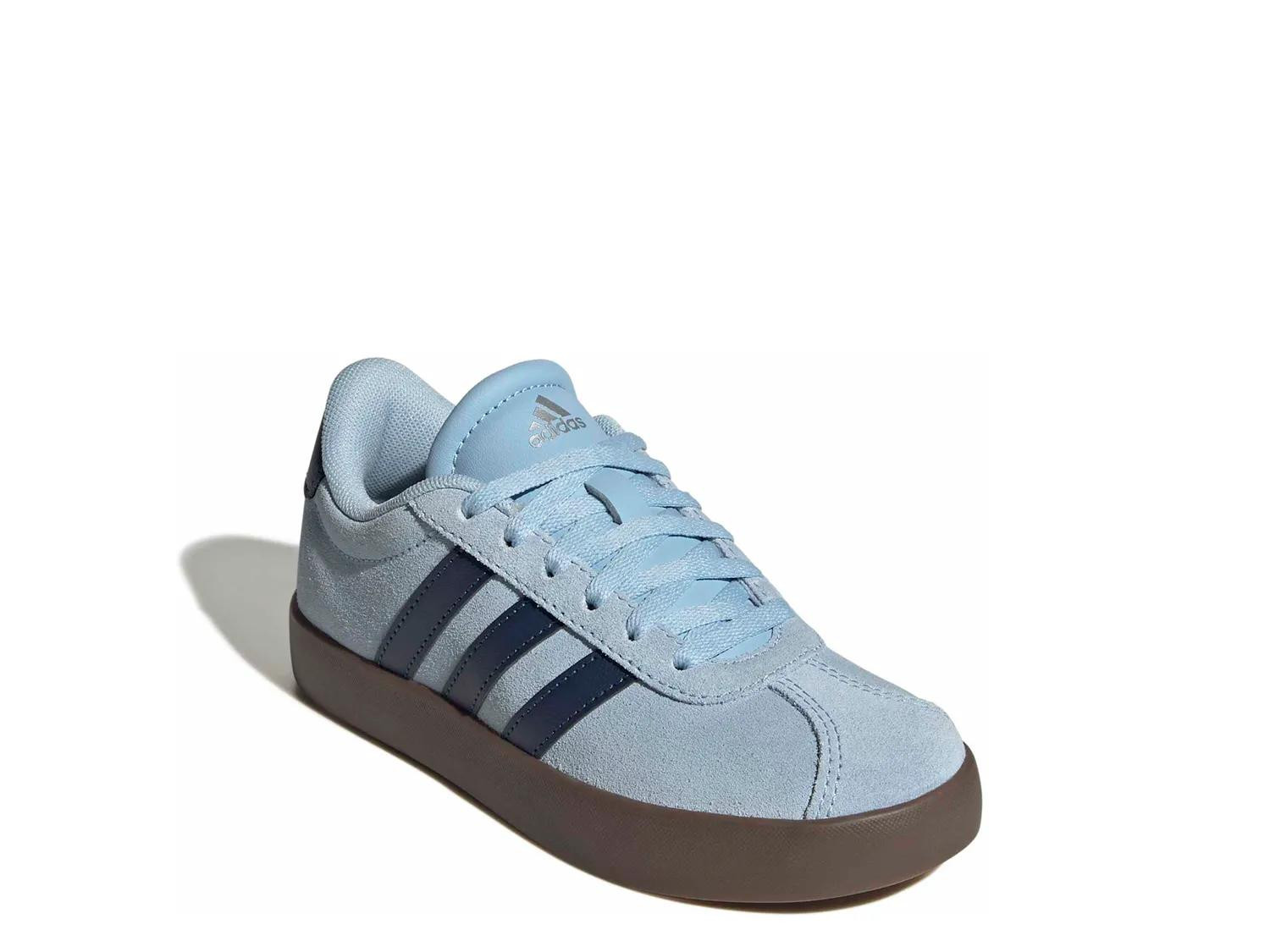 adidas VL Court 3.0 Sneaker Kids' | Girl's | Blue | Size 3 Youth | Sneakers | Lace-Up | DSW