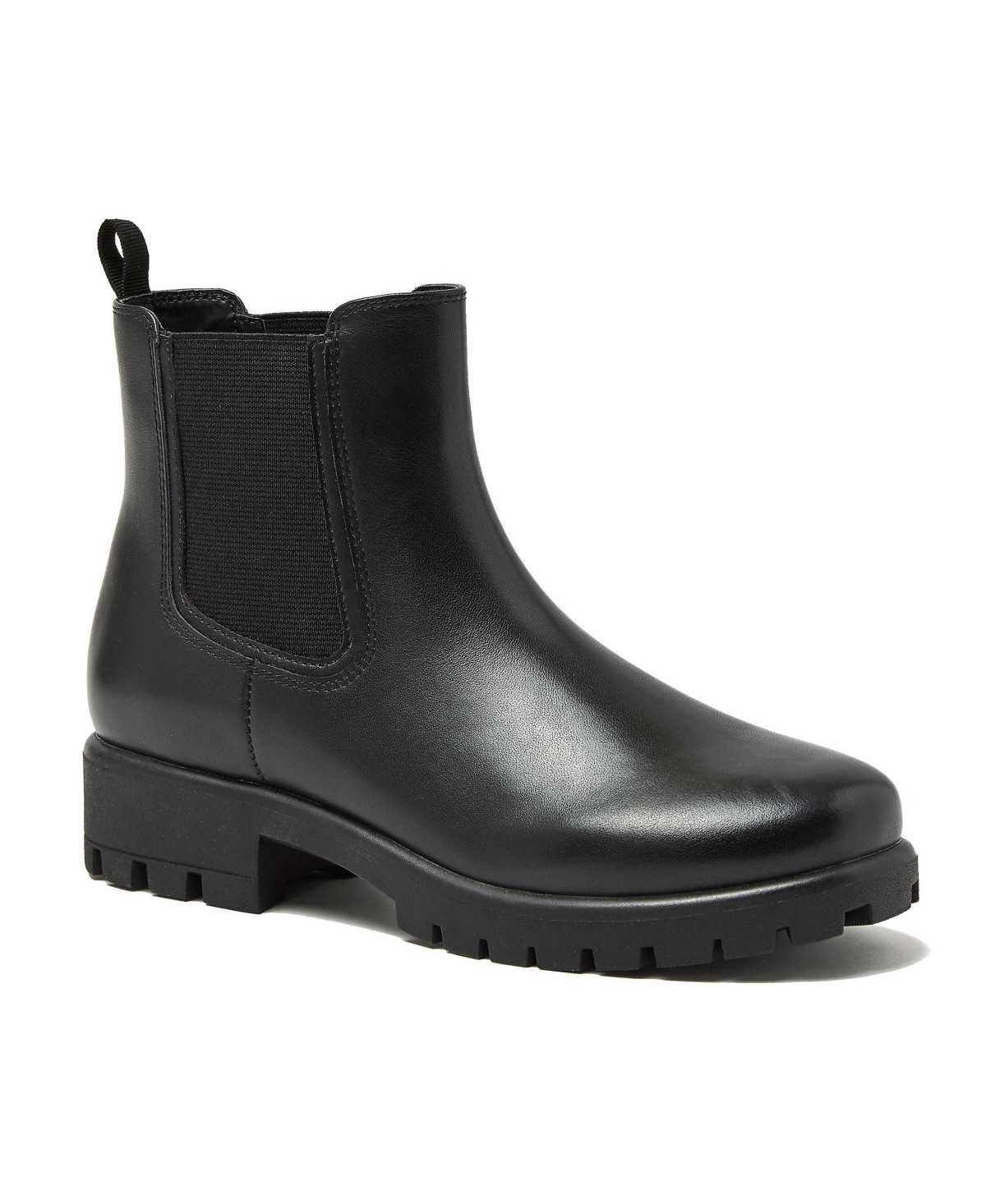 Lands' End Women's Classic Leather Chelsea Boots - Black leather | Macy's