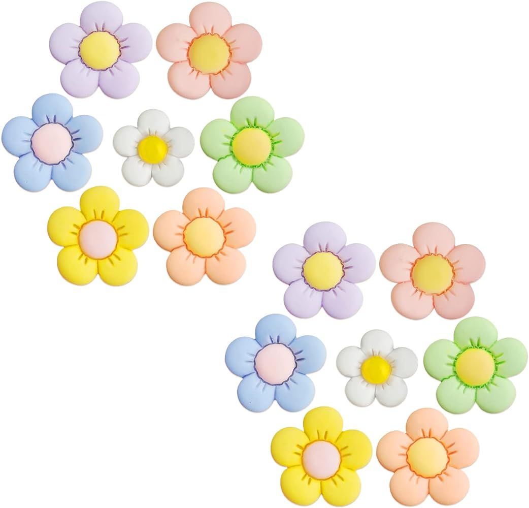 IOKUKI 14 PCS Flower Shoe Charms, Cute Flower Charms for Girls Kids Women | Amazon (US)