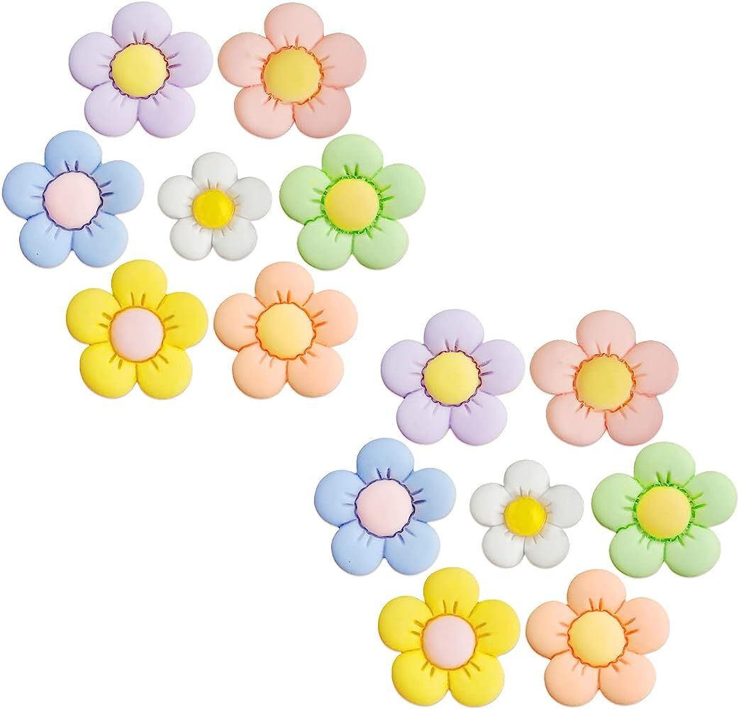 IOKUKI 14 PCS Flower Shoe Charms, Cute Flower Charms for Girls Kids Women | Amazon (US)