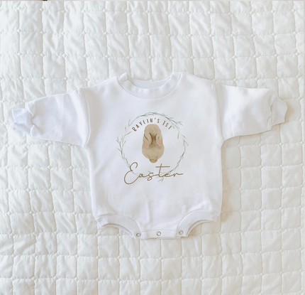 Click for more info about Easter Baby Outfit, First Easter Shirt, Baby's first Easter, Baby Sweatshirt, Sweatshirt Romper, ...