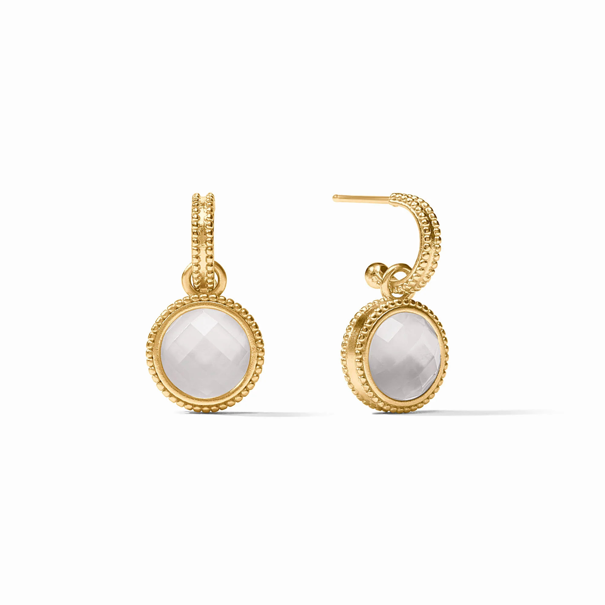 Fleur-de-Lis Gold Hoop & Charm Earrings | Julie Vos | Julie Vos