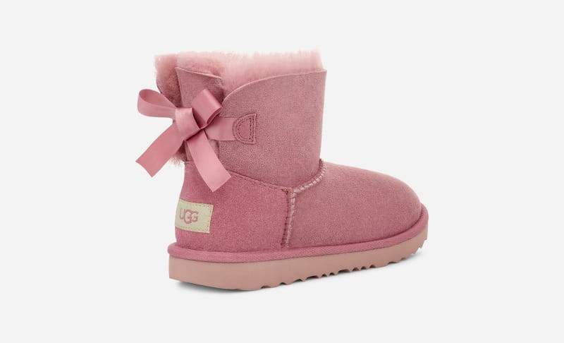 UGG® Kids' Mini Bailey Bow II Boot Sheepskin Classic Boots, Size 1K | UGG (US)