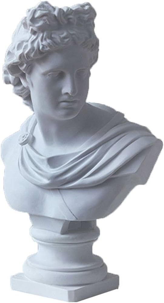 LKXHarleya 11.8 Inch Classic Greek God of Sun and Poetry Apollo Head Bust Statue Roman Sculpture ... | Amazon (US)