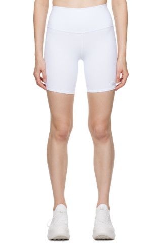 Alo - White High-Waist Biker Shorts | SSENSE