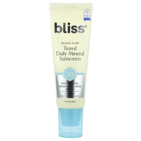 Bliss Block Star, Tinted Daily Mineral Sunscreen, SPF 30, 1.4 fl oz (40 ml) | Walmart (US)