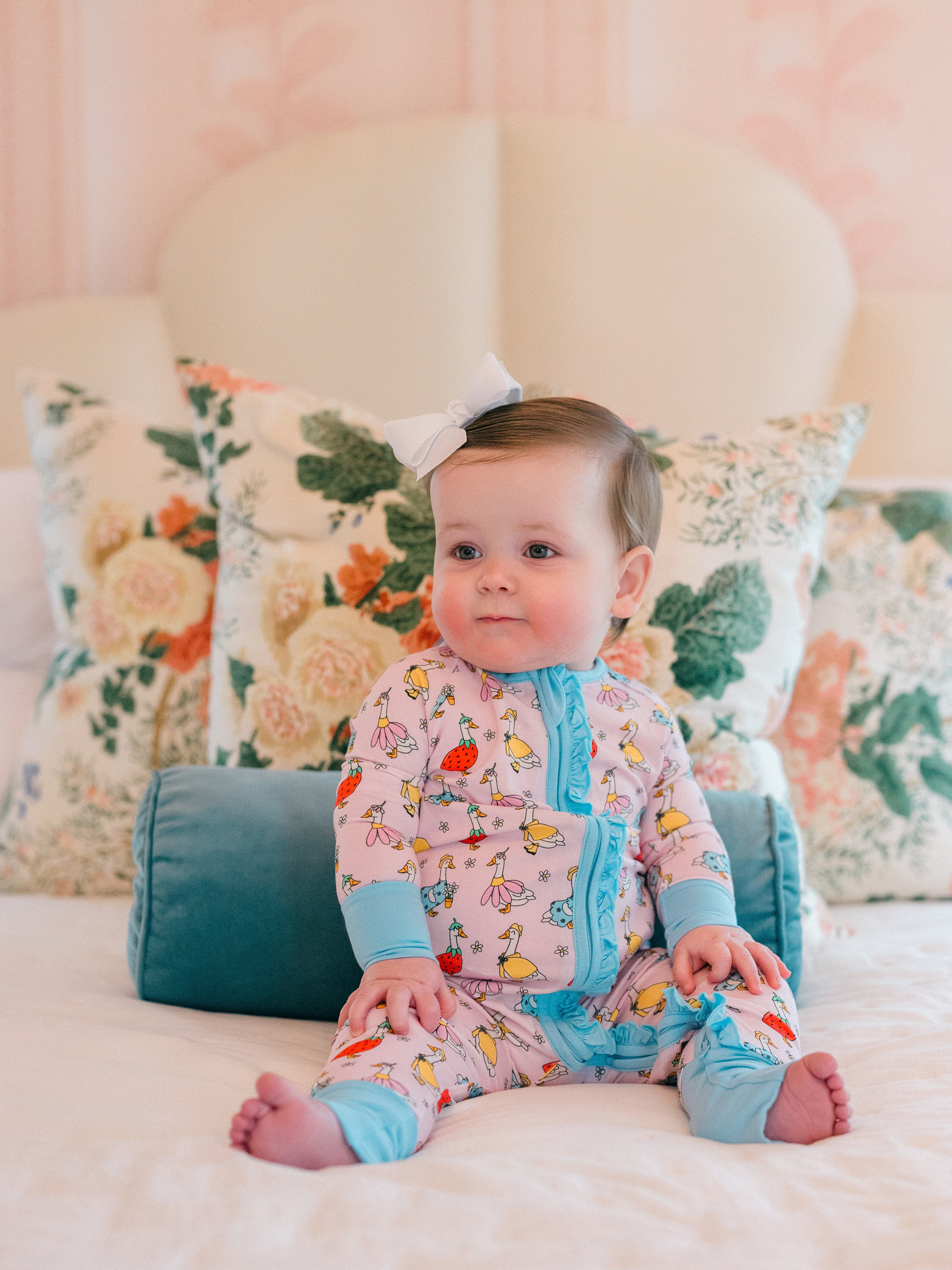 Silly Goose Bamboo Ruffle Romper | Poppy Kids Co