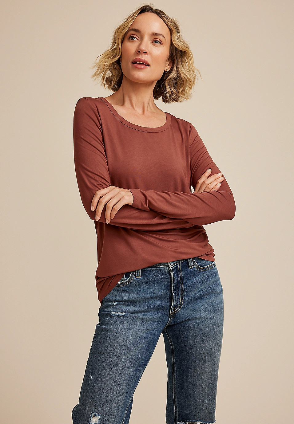 24/7 Kennedy Long Sleeve Tee | Maurices