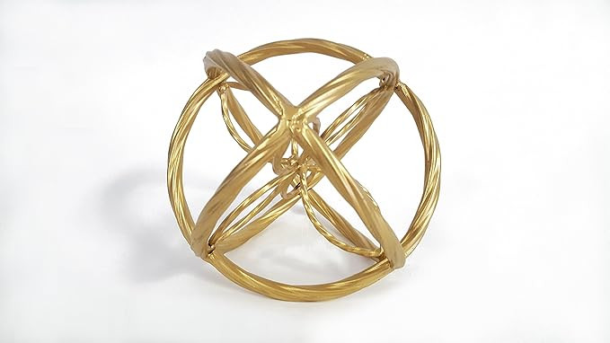 Small Gold Sphere with Inner Flower Petal Design | Amazon (US)