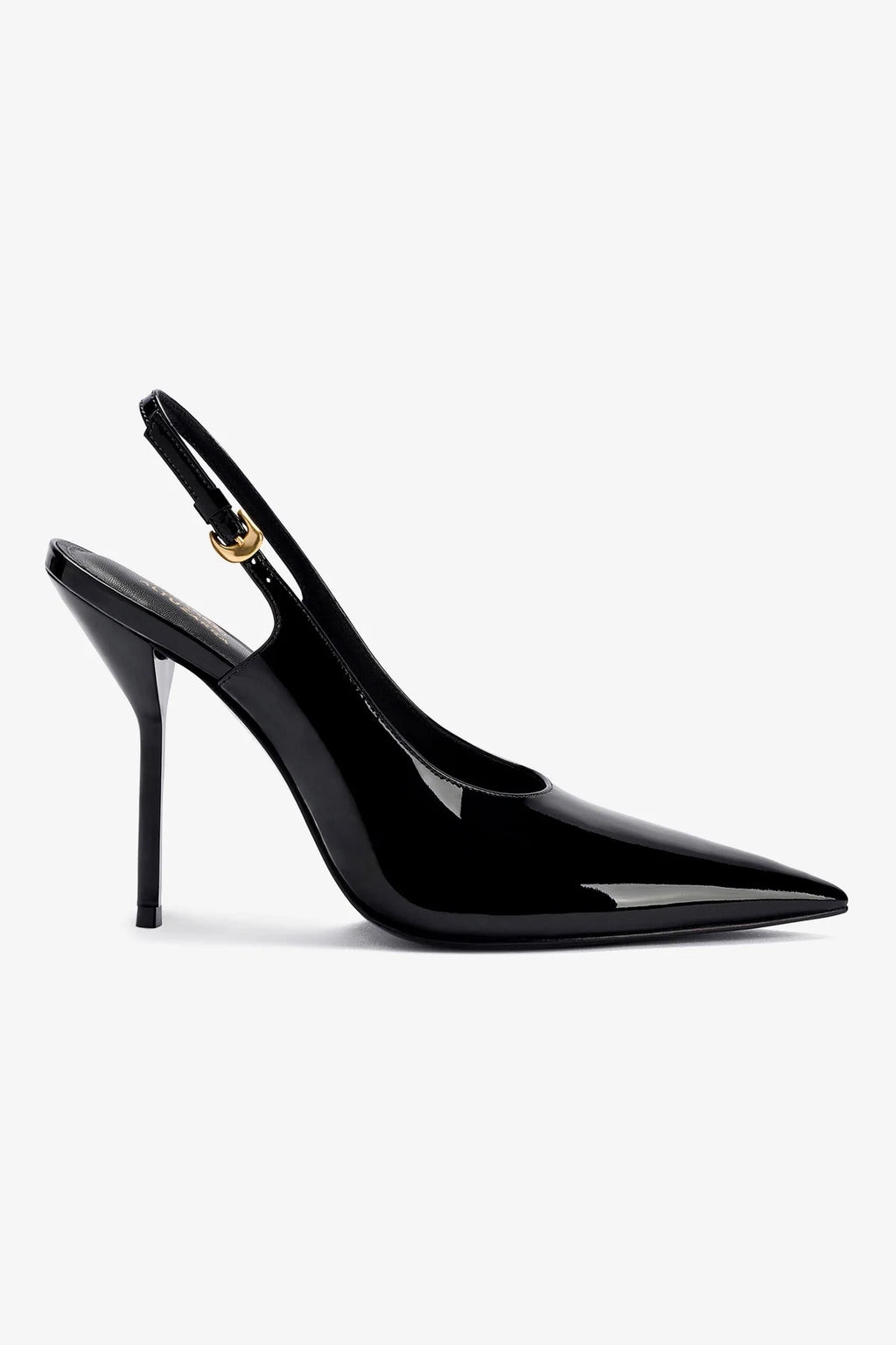 Larroudé x Altuzarra Pump In Black Patent Leather | Larroude