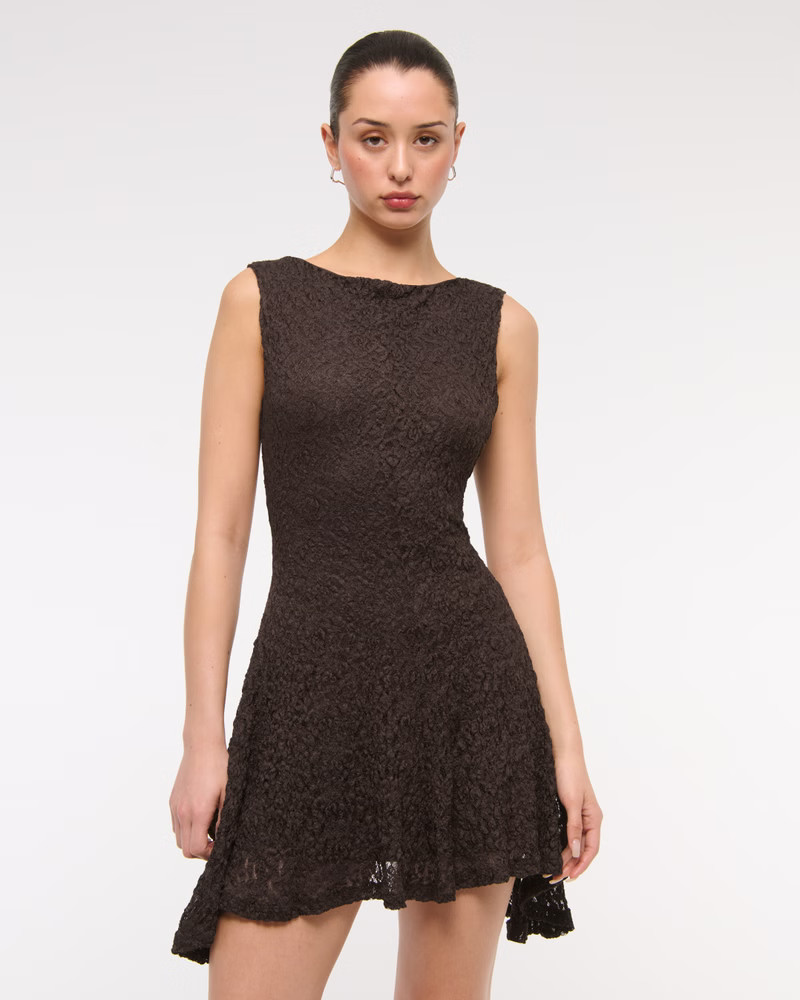 Slash Lace Mini Dress | Abercrombie & Fitch (US)