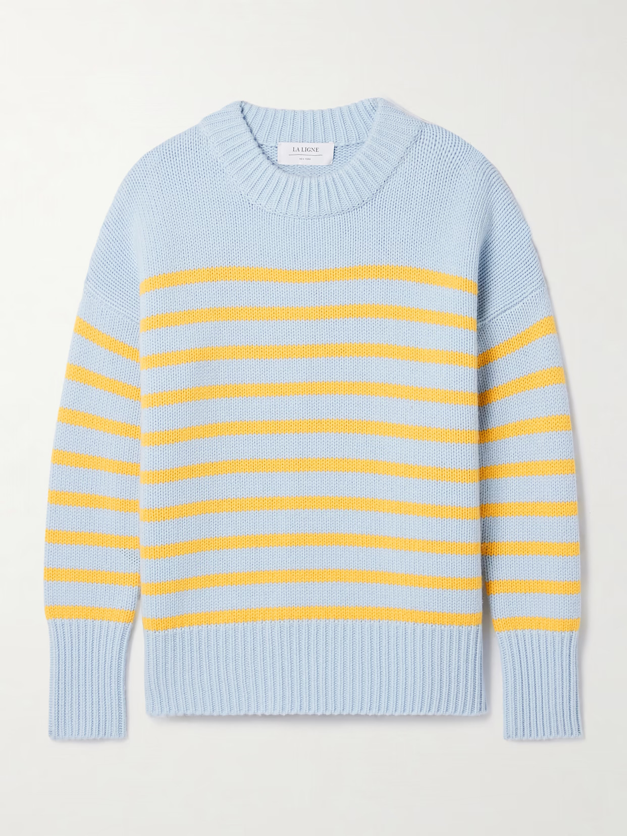 La Ligne - Marin Striped Wool And Cashmere-blend Sweater - Blue | NET-A-PORTER (US)