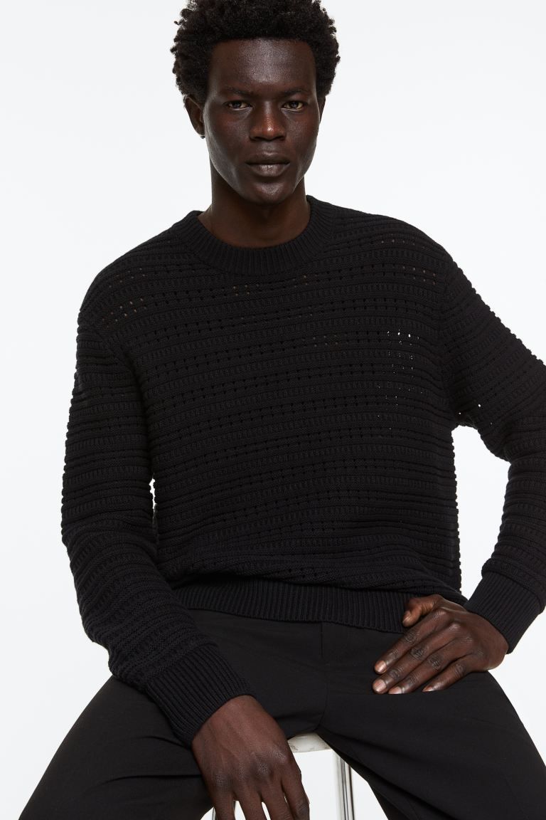 Regular Fit Textured-knit Sweater | H&M (US + CA)