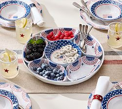 Cabana Americana Outdoor Melamine Sectioned Serving Platter | Pottery Barn (US)
