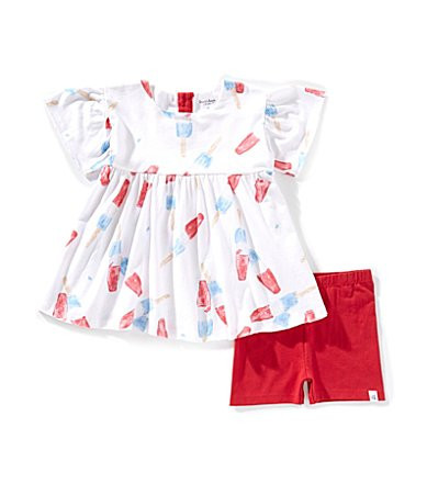 Burt's Bees Little Girls 2T-5T Rocket Pop Tunic Shorts Set - 4T | Dillard's