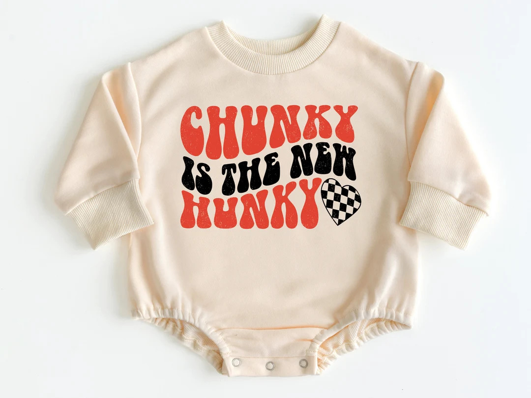 Valentine's Day Bubble Romper Sweatshirt, Baby Boy Valentines Day Outfit, Baby Bodysuit, Baby Boy... | Etsy (US)