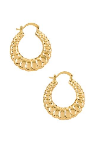 Natalie B Jewelry Danika Hoop in Gold from Revolve.com | Revolve Clothing (Global)