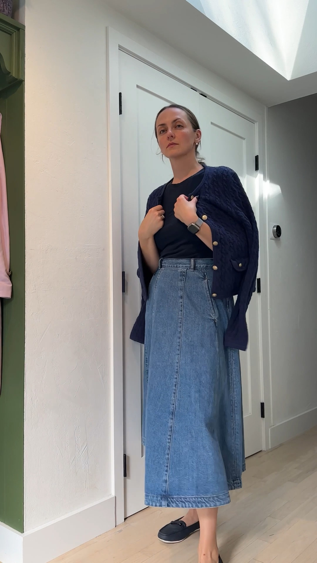 Navy on navy plus denim is always a winning combination for a fall outfit

#LTKWorkwear #LTKSeasonal #LTKOver40