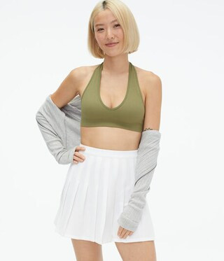 Ribbed Seamless Halter Bralette | Aeropostale