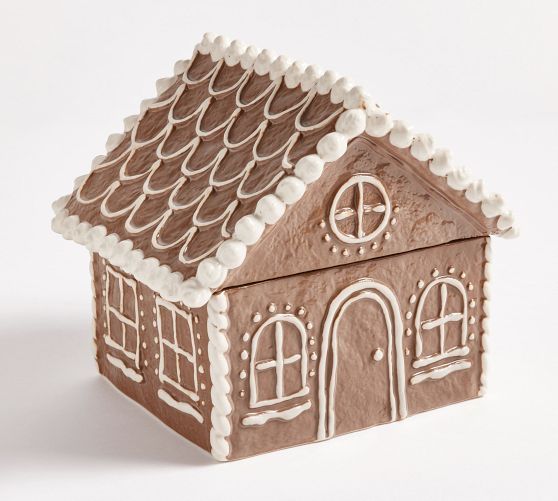 Gingerbread House Stoneware Cookie Jar | Pottery Barn (US)